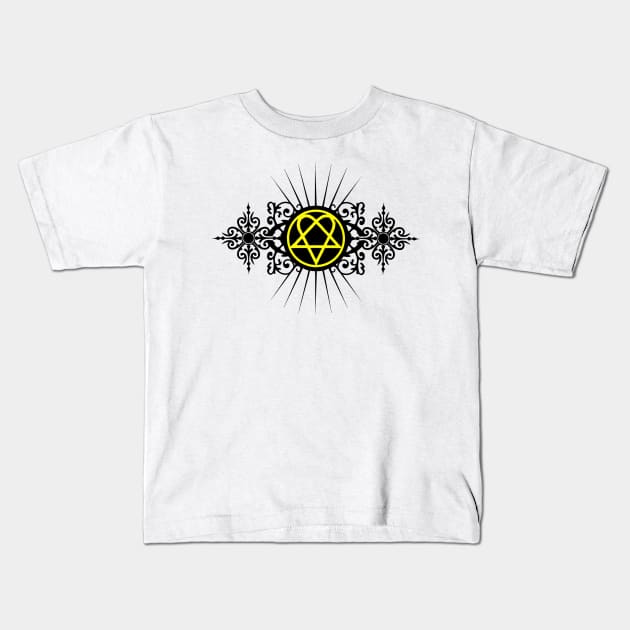 Heartagram Kids T-Shirt by eyevoodoo